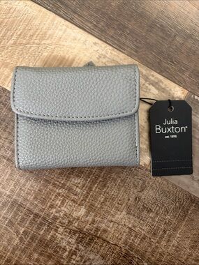 Julia Buxton Cement Mini Trifold Wallet